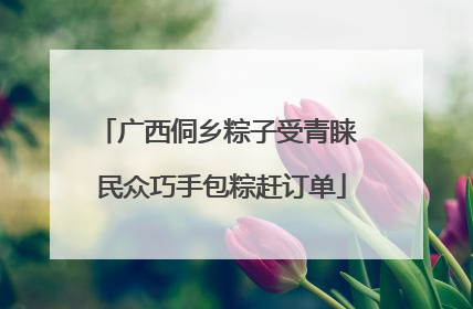 广西侗乡粽子受青睐 民众巧手包粽赶订单