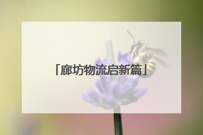 廊坊物流启新篇