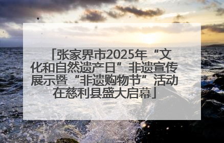 张家界市2025年“文化和自然遗产日”非遗宣传展示暨“非遗购物节”活动在慈利县盛大启幕