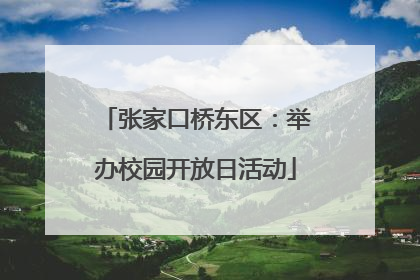 张家口桥东区：举办校园开放日活动