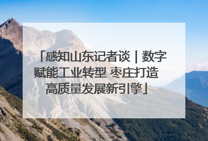 感知山东记者谈｜数字赋能工业转型 枣庄打造高质量发展新引擎