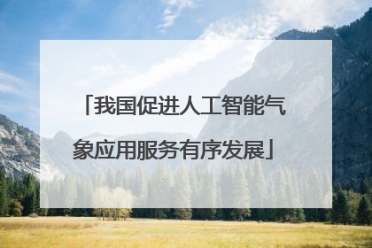 我国促进人工智能气象应用服务有序发展