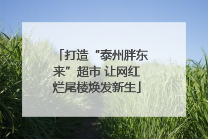打造“泰州胖东来”超市 让网红烂尾楼焕发新生