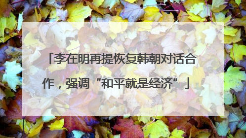 李在明再提恢复韩朝对话合作，强调“和平就是经济”