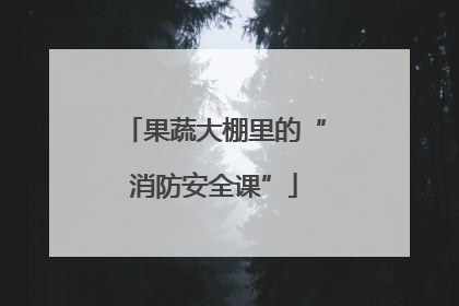 果蔬大棚里的“消防安全课”