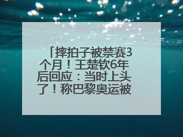 摔拍子被禁赛3个月！王楚钦6年后回应：当时上头了！称巴黎奥运被孙颖莎带着打，搭档8年“一个眼神就能懂”