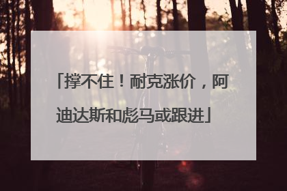 撑不住！耐克涨价，阿迪达斯和彪马或跟进