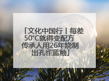 文化中国行丨每差50℃就得变配方 传承人用26年烧制出孔雀蓝釉