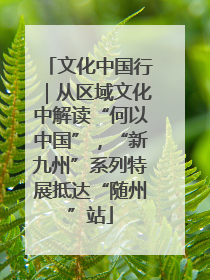 文化中国行｜从区域文化中解读“何以中国”，“新九州”系列特展抵达“随州”站