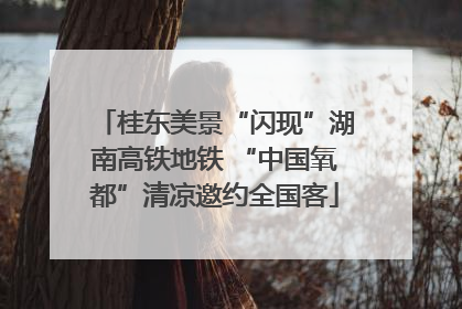 桂东美景“闪现”湖南高铁地铁 “中国氧都”清凉邀约全国客