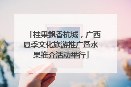 桂果飘香杭城，广西夏季文化旅游推广暨水果推介活动举行
