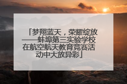 梦翔蓝天，荣耀绽放——蚌埠第三实验学校在航空航天教育竞赛活动中大放异彩