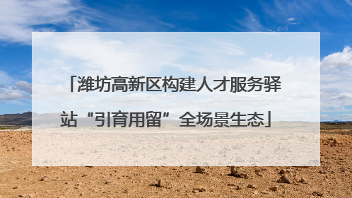 潍坊高新区构建人才服务驿站“引育用留”全场景生态