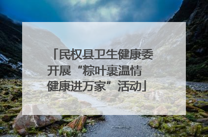 民权县卫生健康委开展“粽叶裹温情 健康进万家”活动