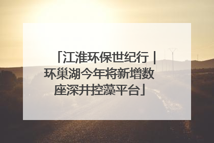 江淮环保世纪行｜环巢湖今年将新增数座深井控藻平台