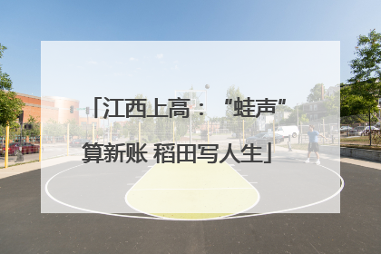 江西上高：“蛙声”算新账 稻田写人生