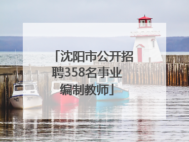 沈阳市公开招聘358名事业编制教师
