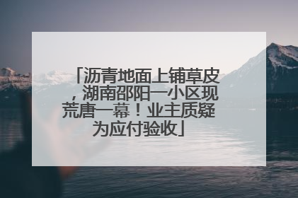 沥青地面上铺草皮，湖南邵阳一小区现荒唐一幕！业主质疑为应付验收