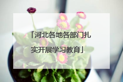 河北各地各部门扎实开展学习教育