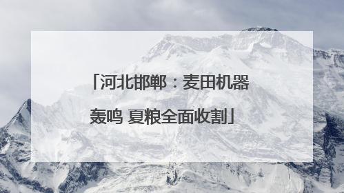 河北邯郸：麦田机器轰鸣 夏粮全面收割