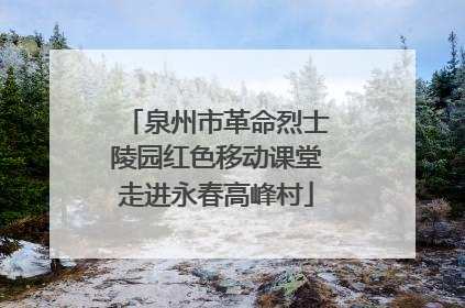 泉州市革命烈士陵园红色移动课堂走进永春高峰村