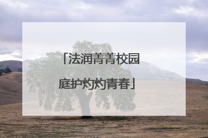 法润菁菁校园 庭护灼灼青春