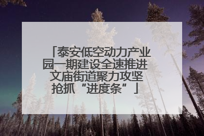 泰安低空动力产业园一期建设全速推进 文庙街道聚力攻坚抢抓“进度条”