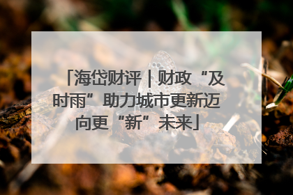 海岱财评｜财政“及时雨”助力城市更新迈向更“新”未来