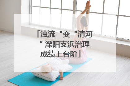 浊流“变“清河“ 溧阳支浜治理成绩上台阶