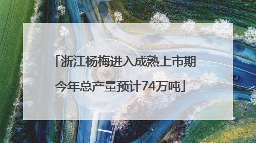 浙江杨梅进入成熟上市期 今年总产量预计74万吨