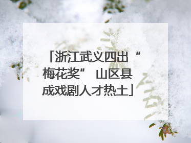 浙江武义四出“梅花奖” 山区县成戏剧人才热土