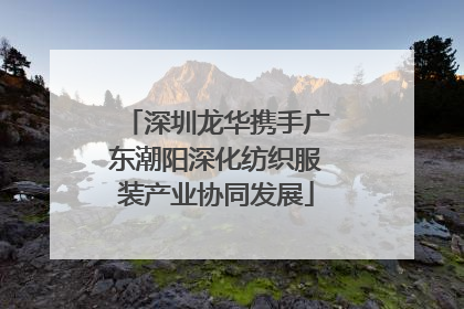 深圳龙华携手广东潮阳深化纺织服装产业协同发展