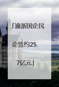 渝浙国企民企签约25.7亿元