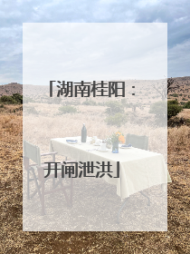 湖南桂阳：开闸泄洪