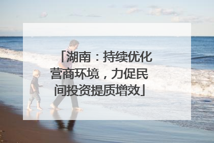 湖南：持续优化营商环境，力促民间投资提质增效