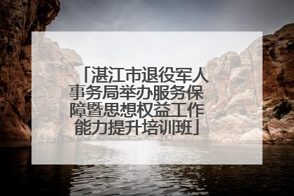 湛江市退役军人事务局举办服务保障暨思想权益工作能力提升培训班