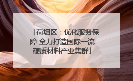 荷塘区：优化服务保障 全力打造国际一流硬质材料产业集群