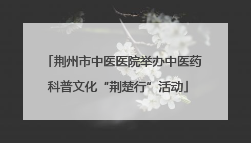 荆州市中医医院举办中医药科普文化“荆楚行”活动
