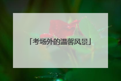 考场外的温馨风景