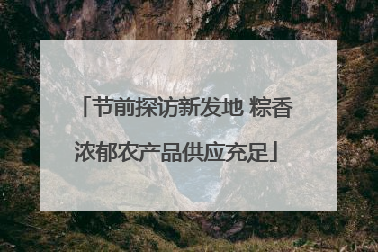 节前探访新发地 粽香浓郁农产品供应充足