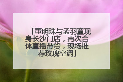 董明珠与孟羽童现身长沙门店，再次合体直播带货，现场推荐玫瑰空调