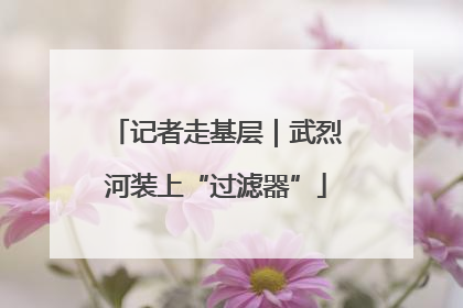 记者走基层｜武烈河装上“过滤器”