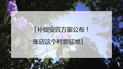 补偿安置方案公布！张店这个村要征地