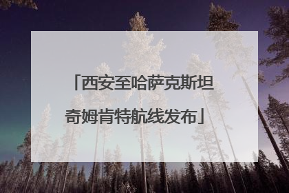 西安至哈萨克斯坦奇姆肯特航线发布