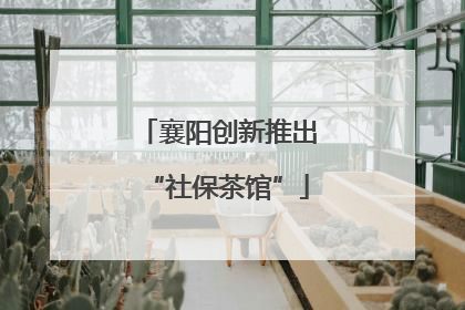 襄阳创新推出“社保茶馆”