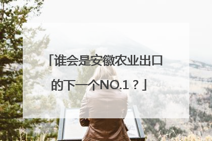 谁会是安徽农业出口的下一个NO.1？
