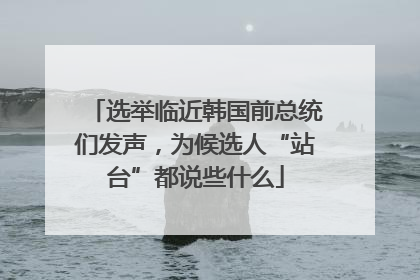 选举临近韩国前总统们发声，为候选人“站台”都说些什么