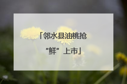 邻水县油桃抢“鲜”上市