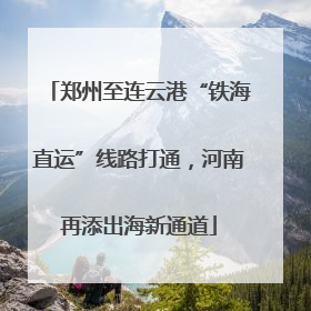 郑州至连云港“铁海直运”线路打通，河南再添出海新通道