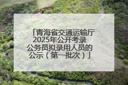 青海省交通运输厅2025年公开考录公务员拟录用人员的公示（第一批次）